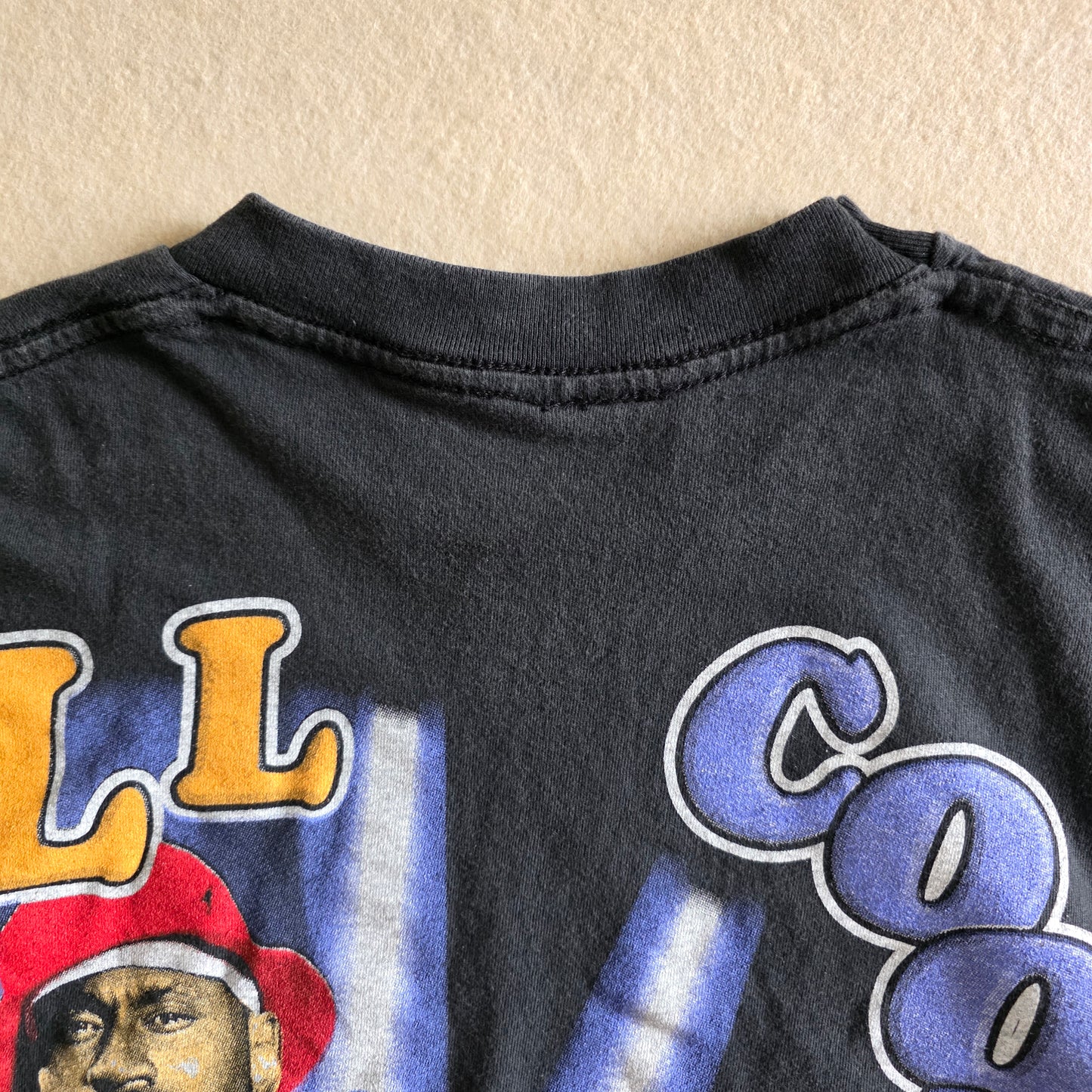 LL Cool J 90s Style Print Rap Tee Tshirt Faded Black L Large