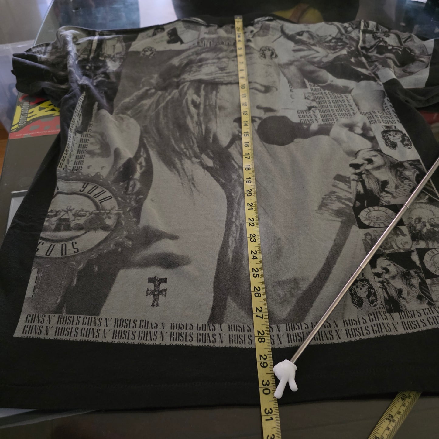 Guns N Roses GNR Overprint All Over Print Graphic Tee Tshirt XL