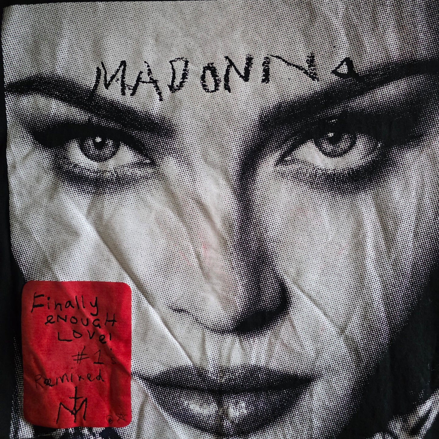 Madonna Oversized Retro Graphic Double-sided Tee XL Black