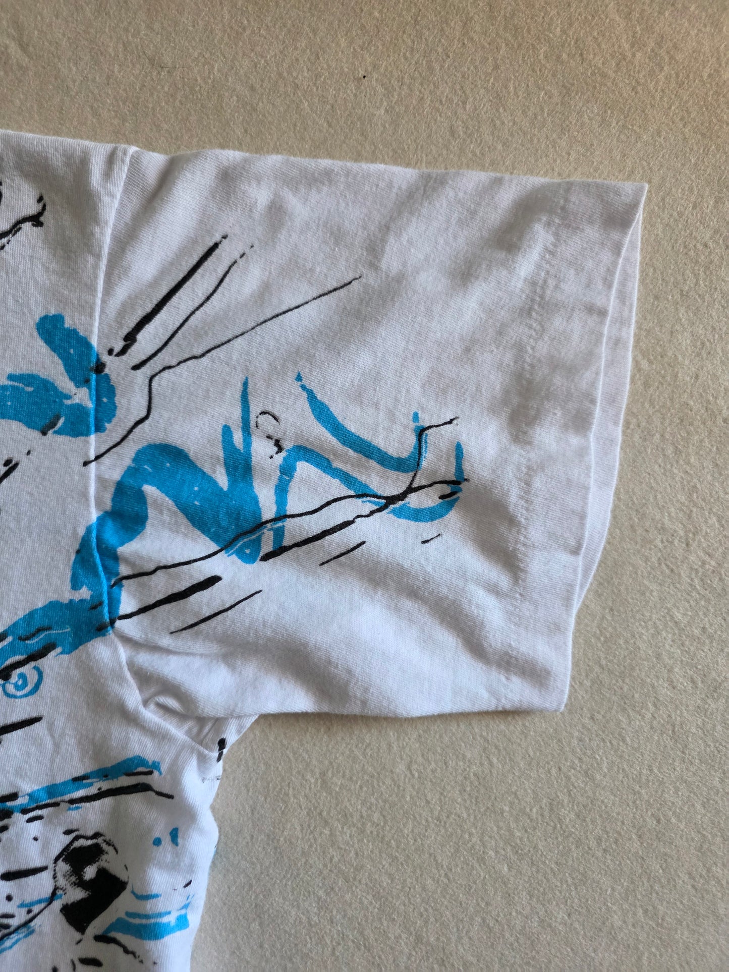 Neil Diamond In The Round 92' Overprint All Over Print Tee Tshirt XL Upcycled