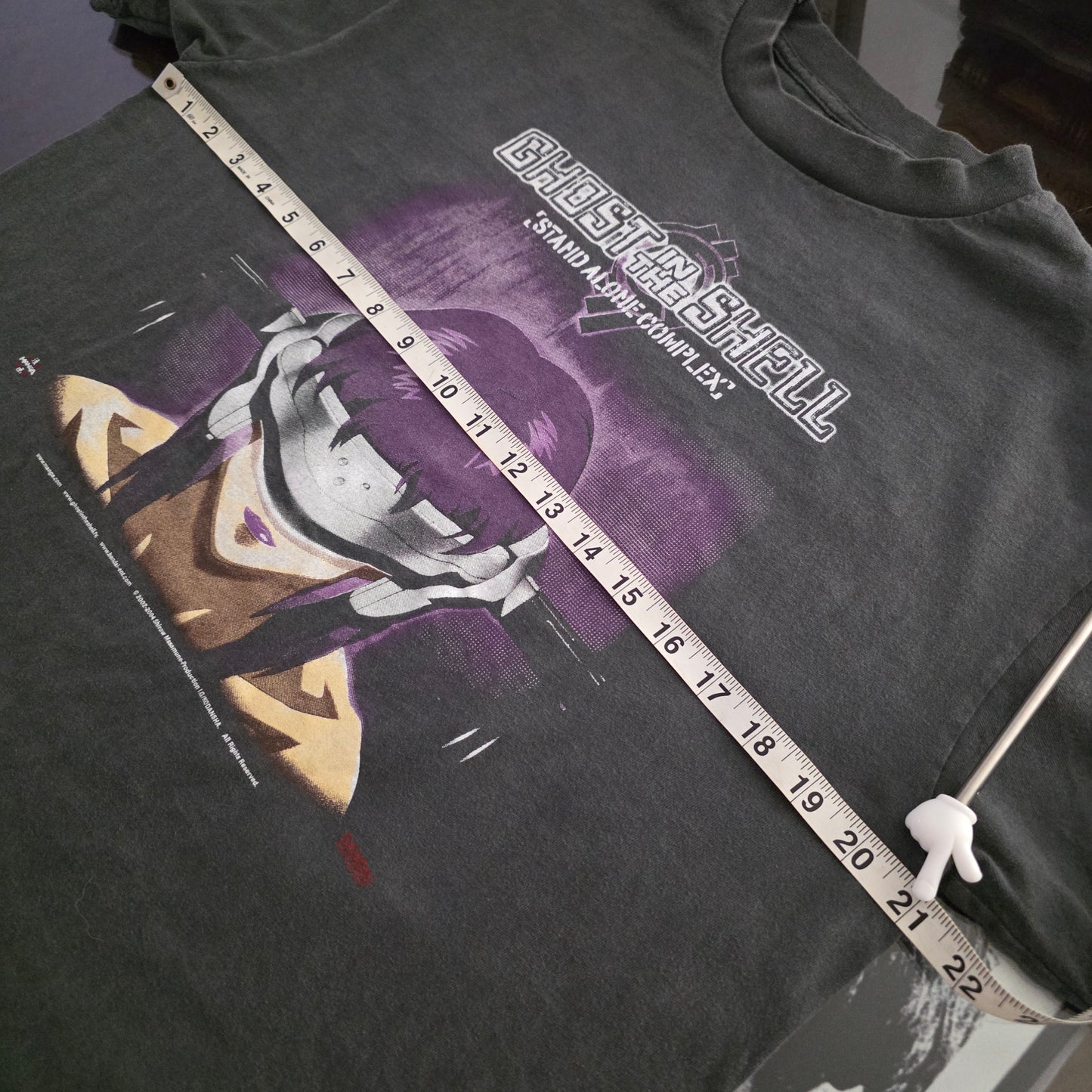 Ghost In The Shell Stand Alone Complex Double-sided Anime Tshirt L Faded Black