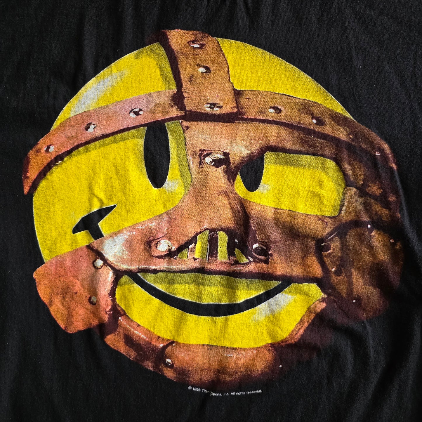 Mankind WWF Mick Foley Vintage-Style Tee Tshirt L Large Black