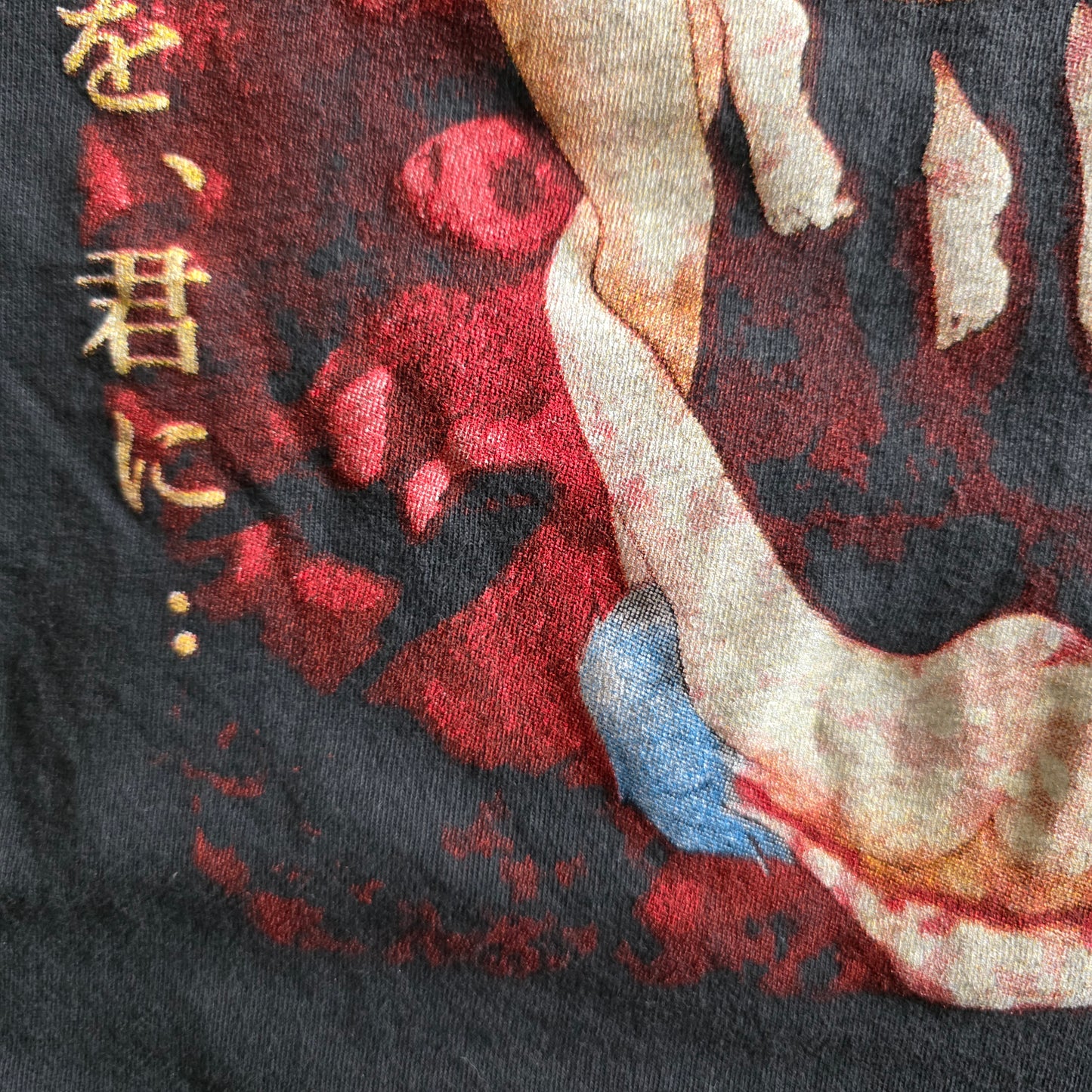 Neon Genesis Evangelion Double-sided Faded Black Graphic Retro Tshirt Tee XL