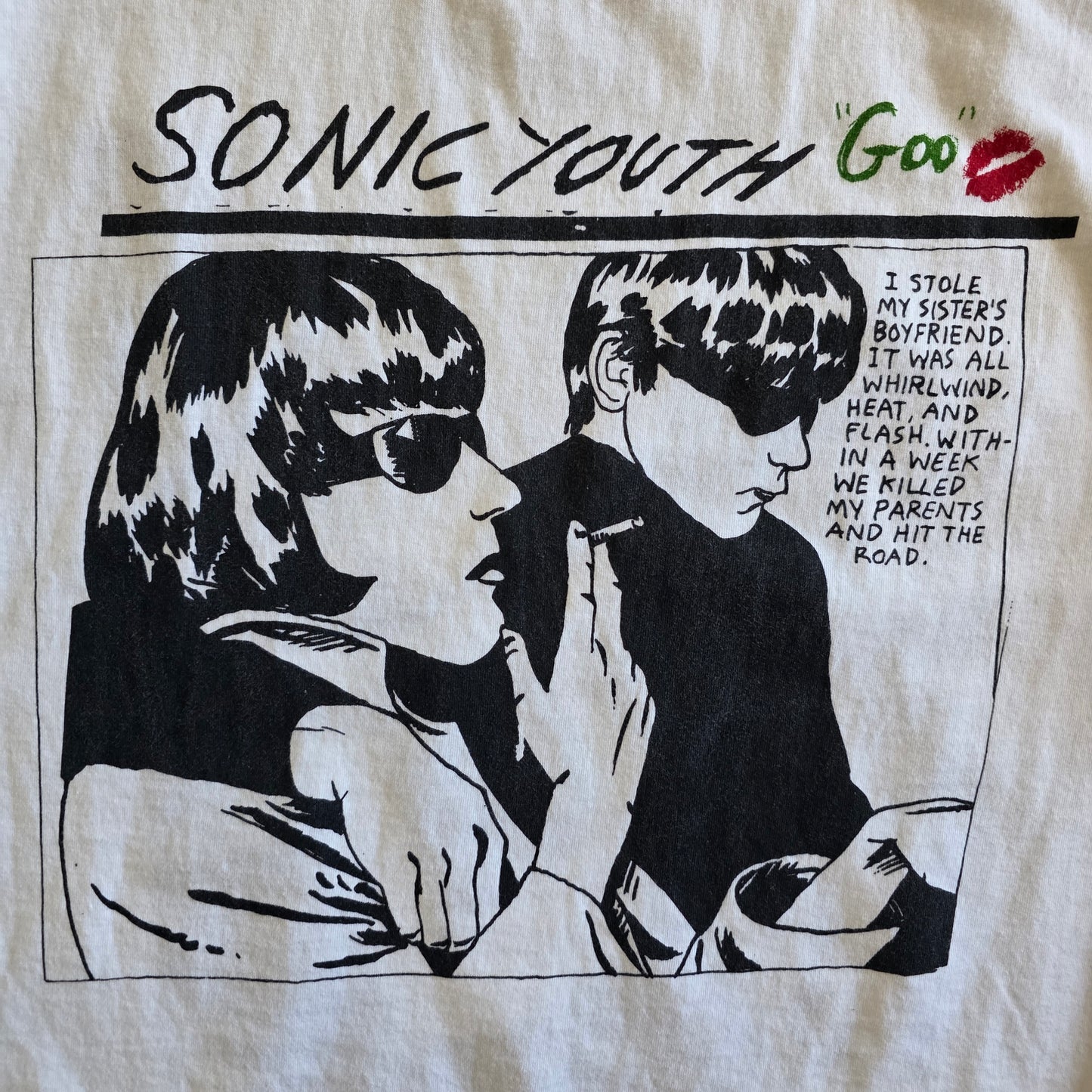 Sonic Youth Goo T Shirt Album Promo Cover Style Raymond Pettibon Retro Band Tee