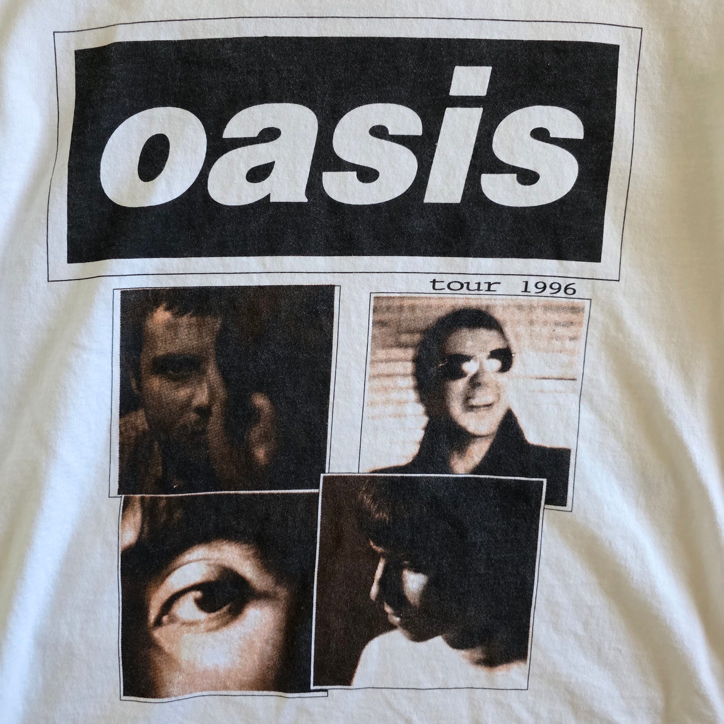 Oasis What's The Story Morning Glory Tour Tshirt L Washed White