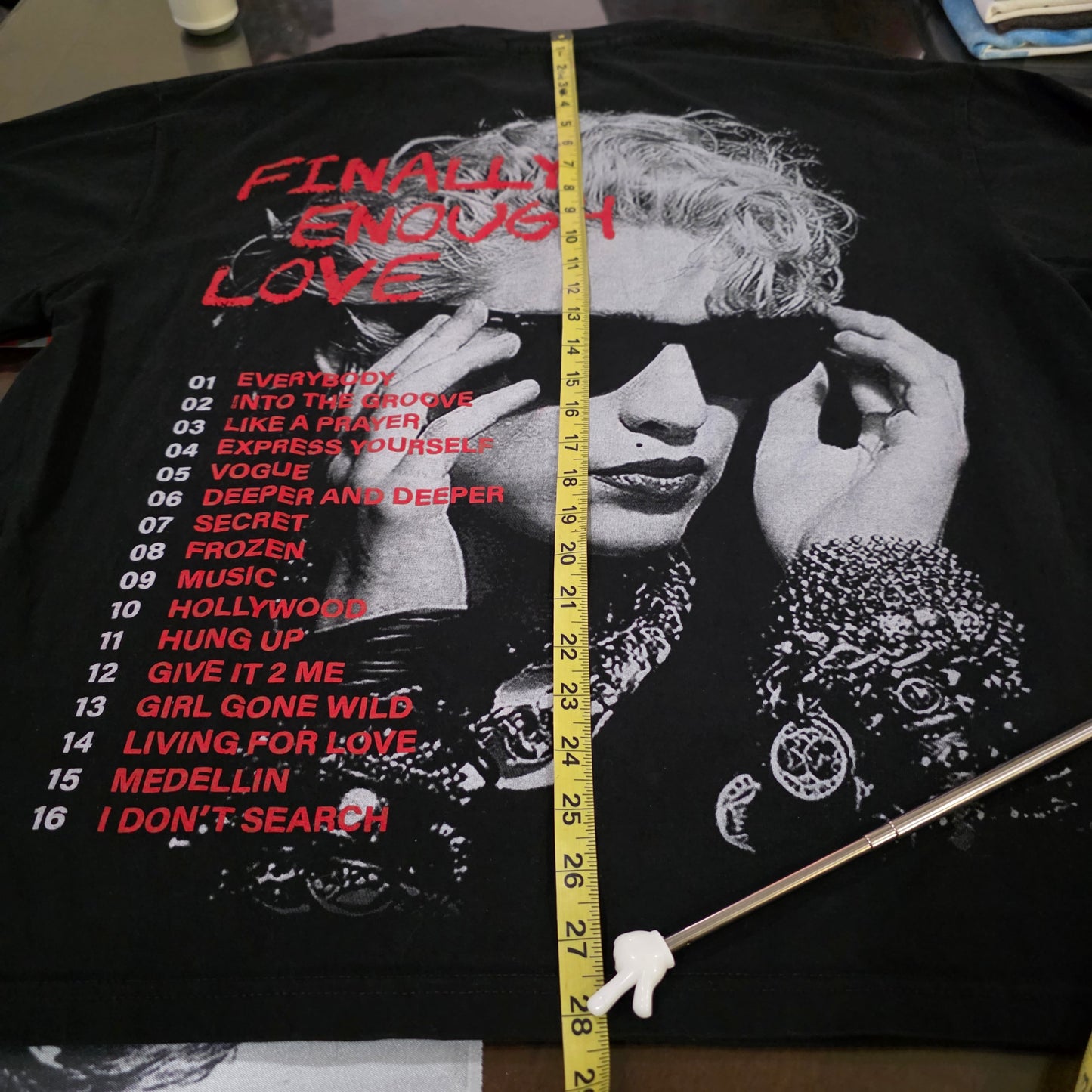 Madonna Oversized Retro Graphic Double-sided Tee XL Black