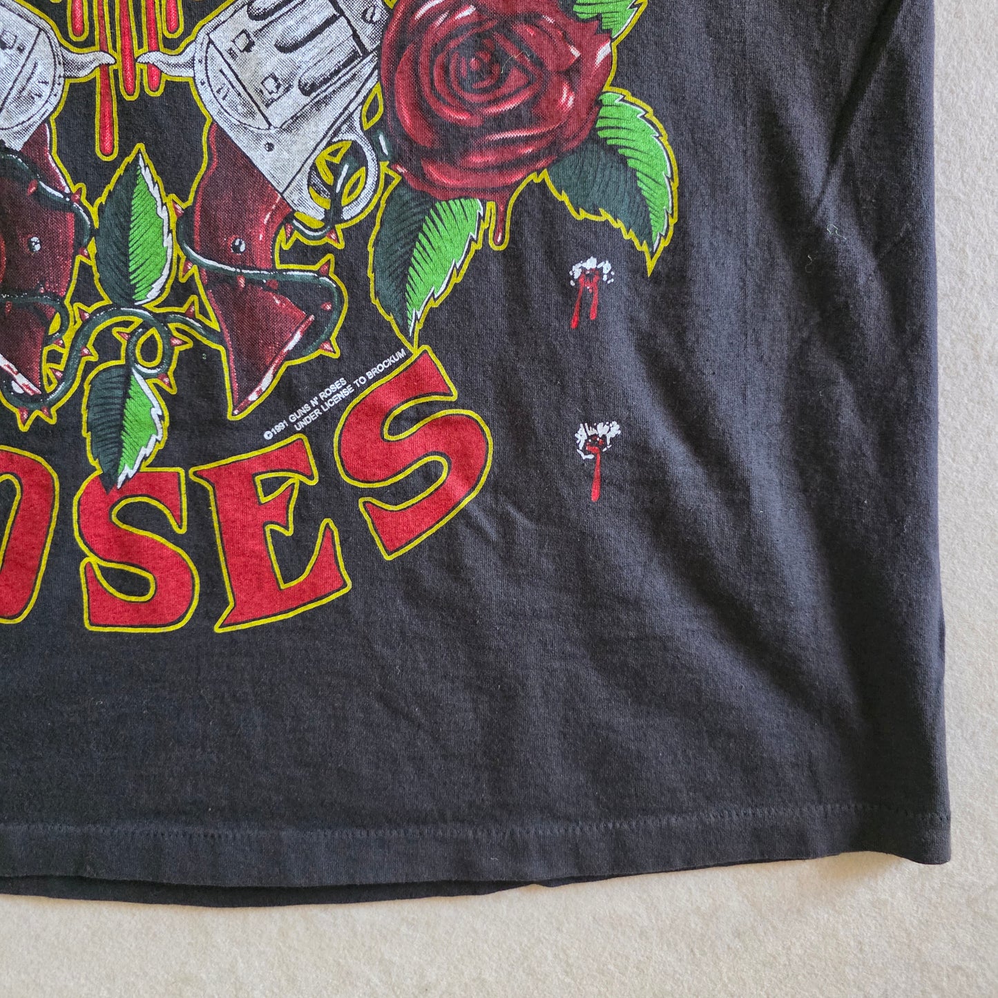 Guns N Roses GNR Overprint All Over Print Tee Tshirt XL