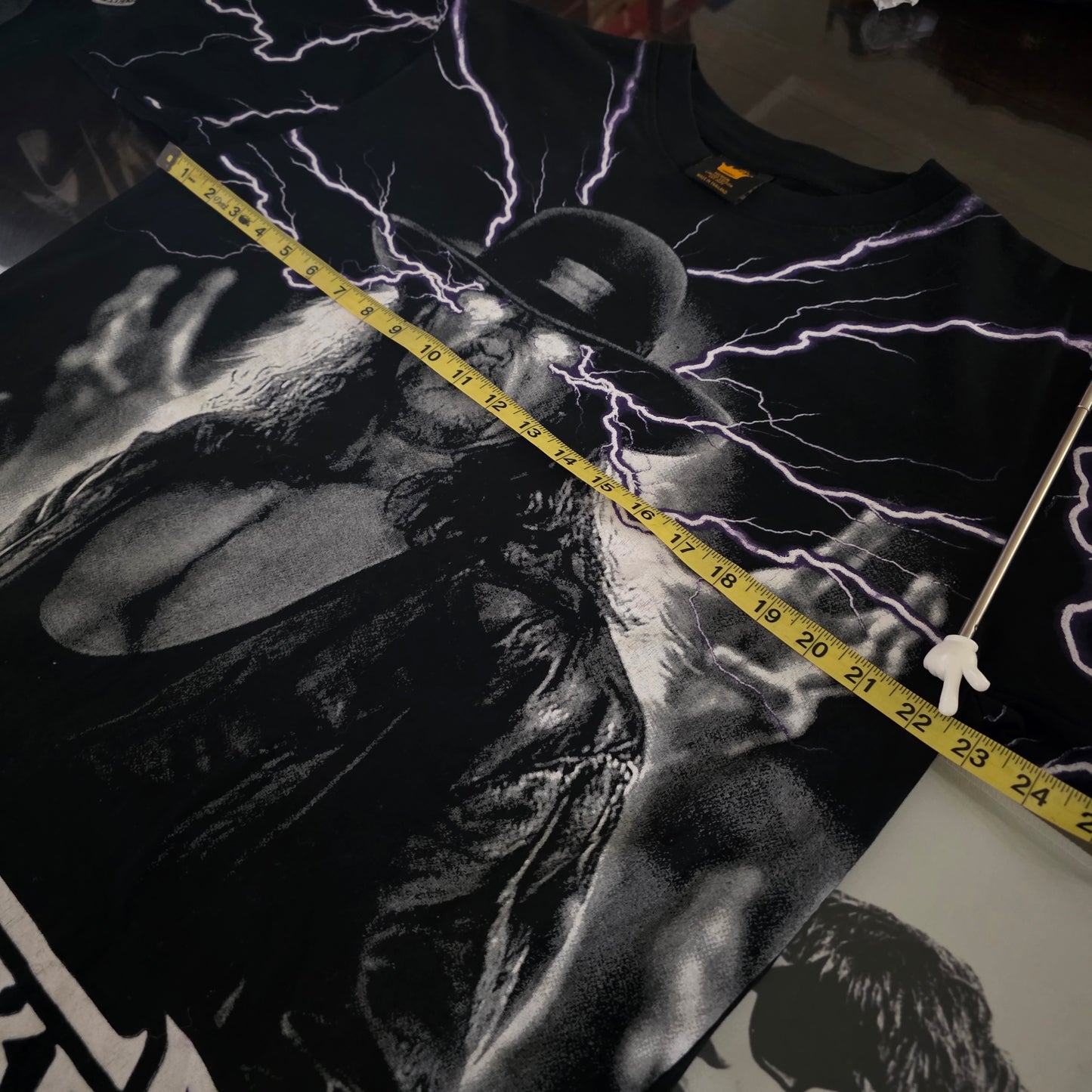 The Undertaker WWF Overprint All Over Print Tshirt Tee XL Original Print