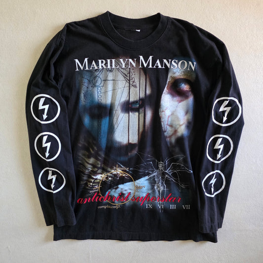 Marilyn Manson Antichrist Superstar 4 Sided Print Long Sleeve Tshirt XL Black