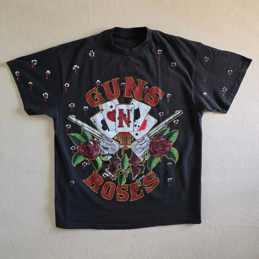 Guns N Roses GNR Overprint All Over Print Tee Tshirt XL