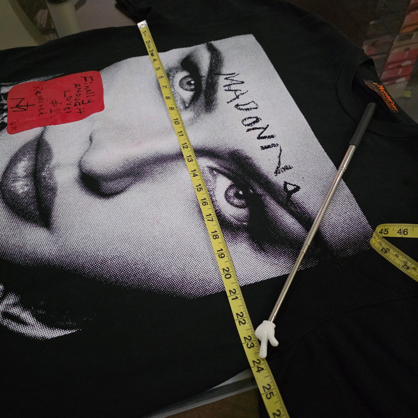Madonna Oversized Retro Graphic Double-sided Tee XL Black