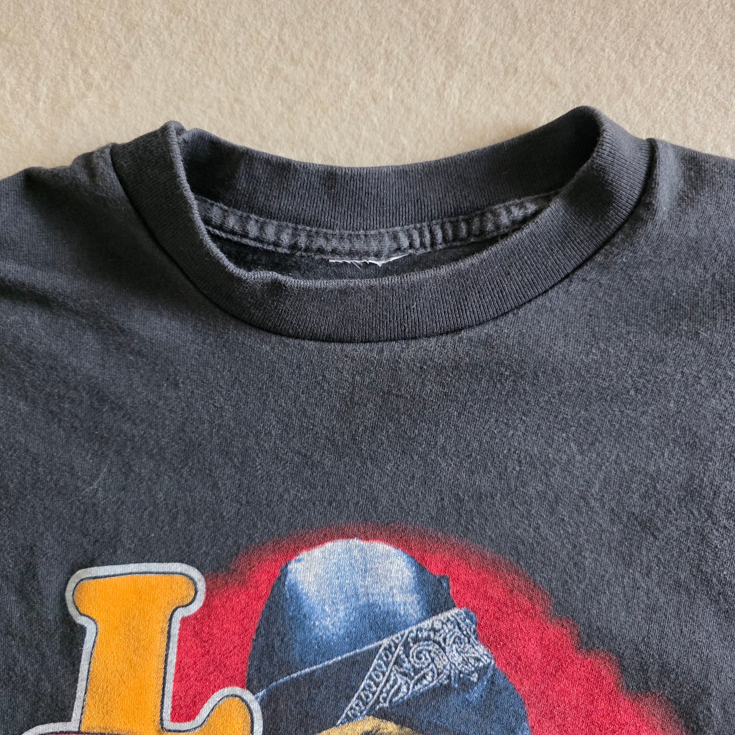 LL Cool J 90s Style Print Rap Tee Tshirt Faded Black L Large