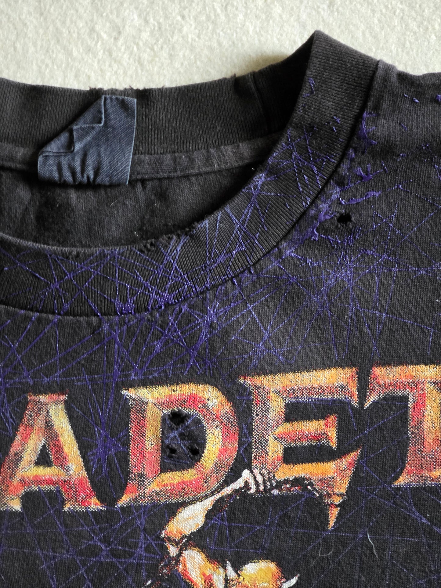 Megadeth Destroyed Overprint Tee Tshirt Distressed XL