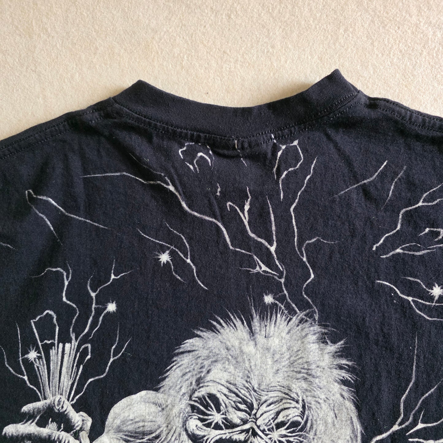 Iron Maiden Overprint All Over Print Graphic Tee Tshirt L