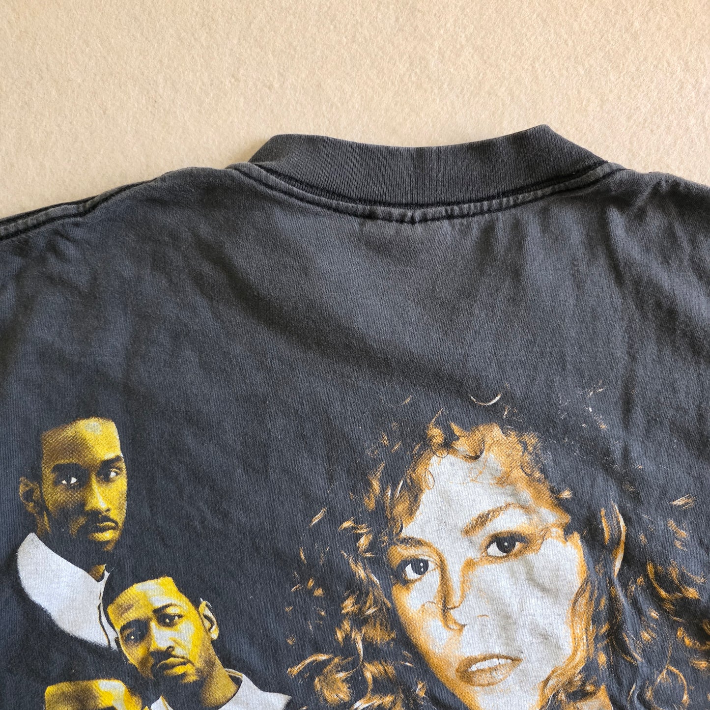 Mariah Carey Boyz II Men One Sweet Day Double-sided Tshirt XL Faded Black