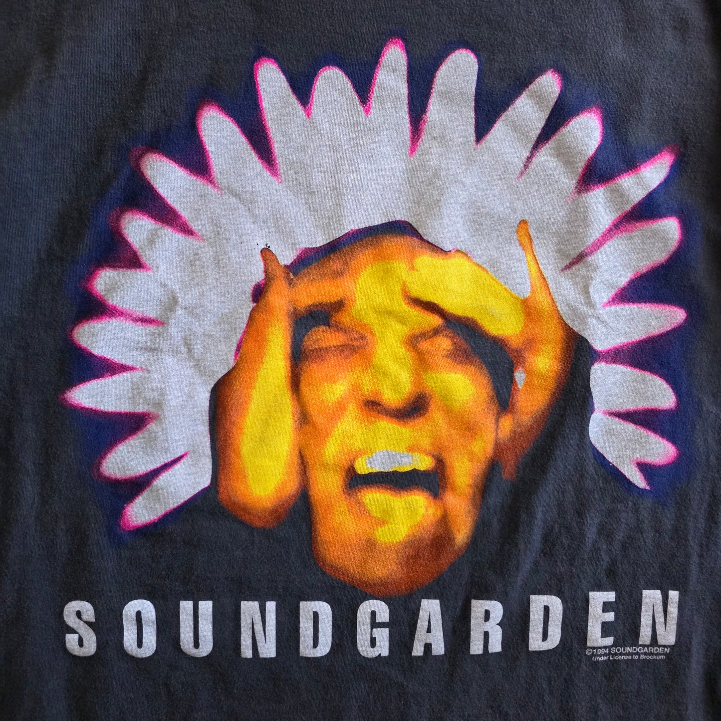 Soundgarden Black Hole Sun Double-sided Print Tshirt Faded Black XL