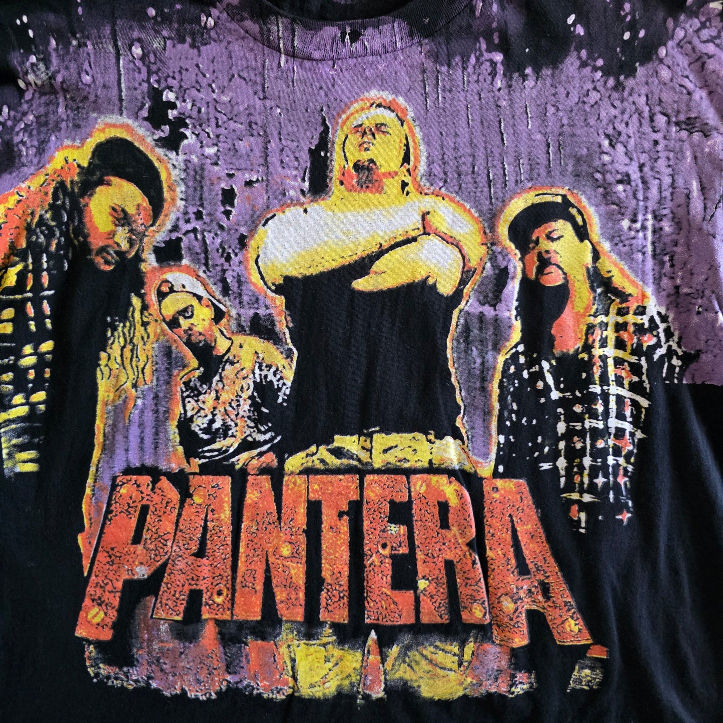 Pantera Overprint All Over Print Tee Tshirt XL Black
