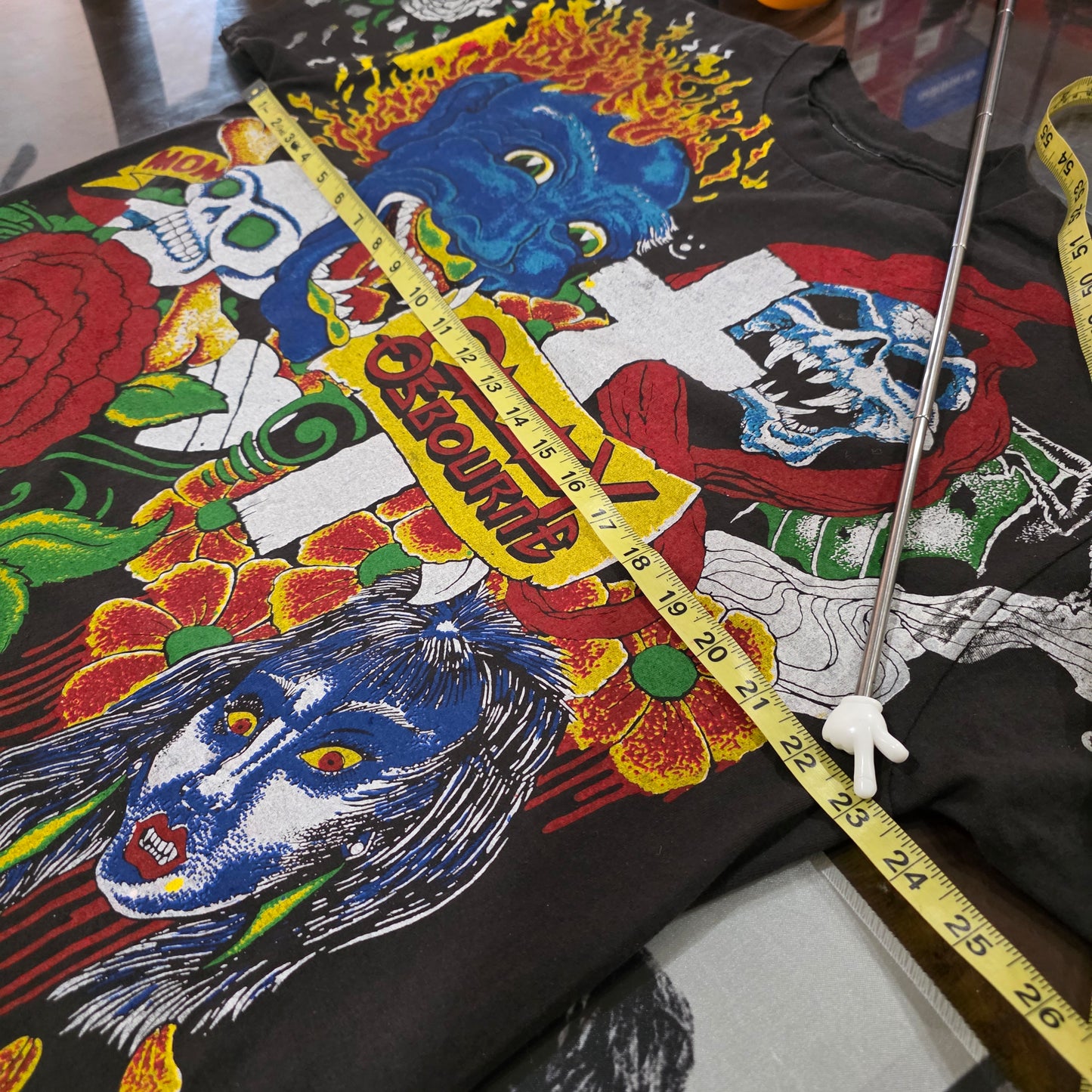 Ozzy Osbourne Overprint All Over Print Graphic Tshirt XL