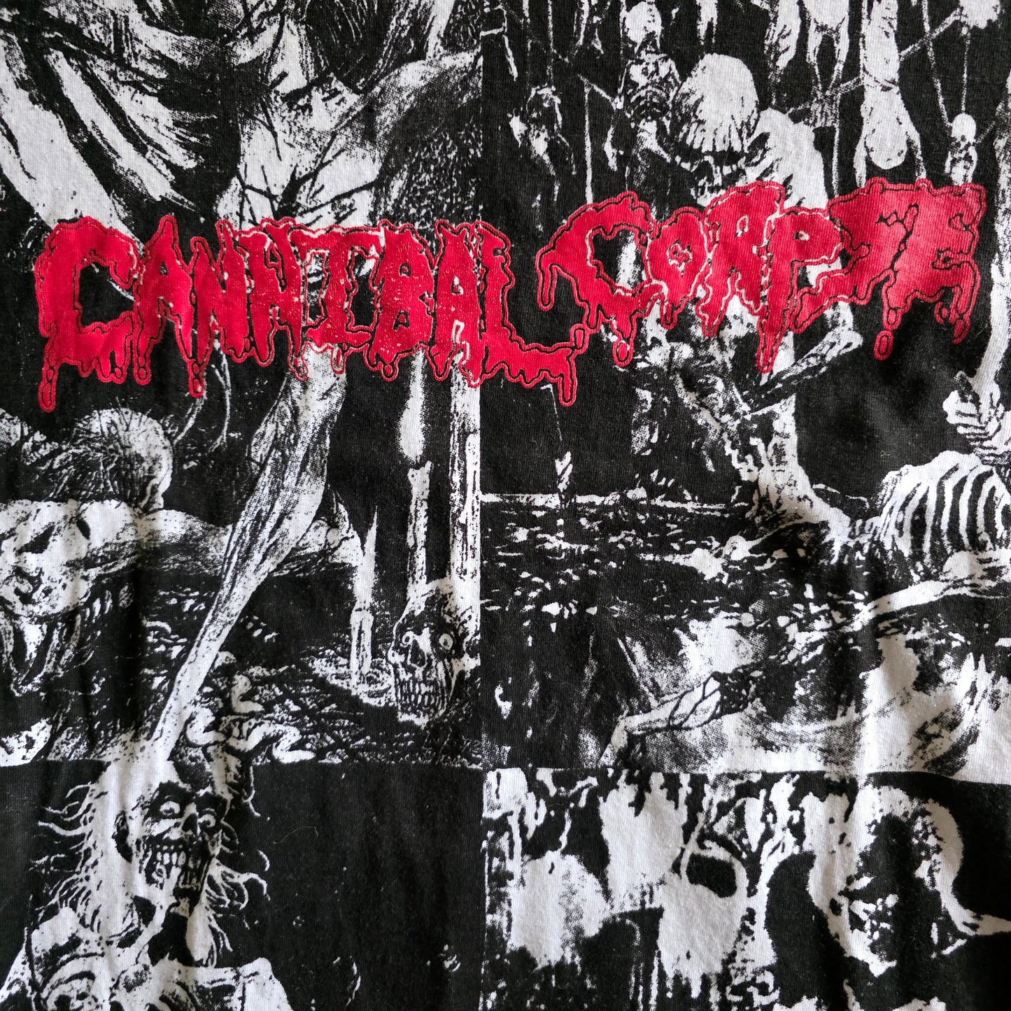 Cannibal Corpse Overprint All Over Print Tee Tshirt XL Upcycled