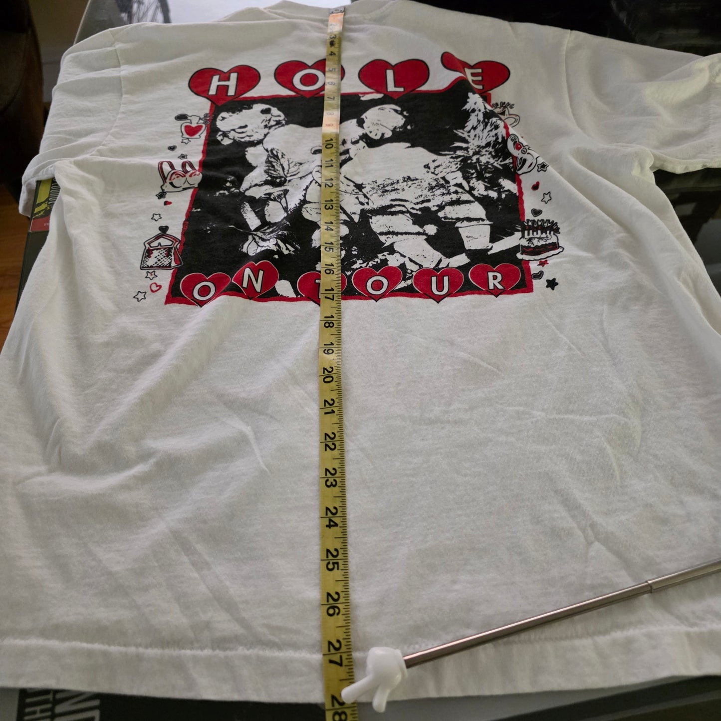 Hole Courtney Love Tour Tshirt Large White