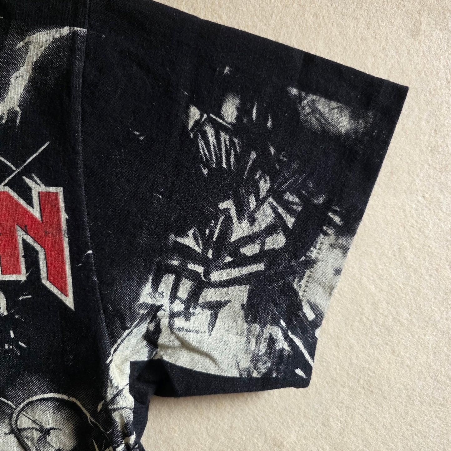 Iron Maiden Overprint All Over Print Graphic Tee Tshirt L