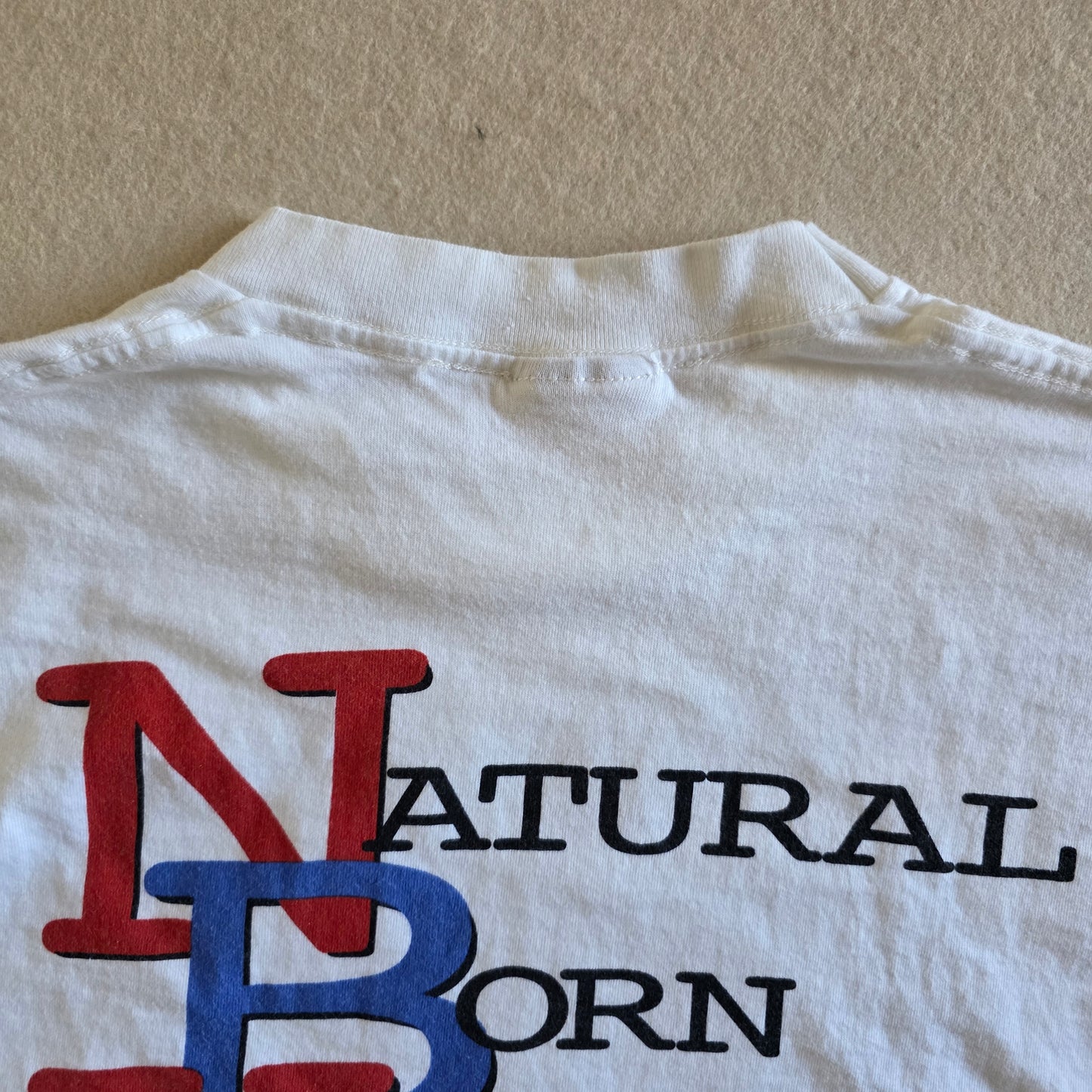 Natural Born Killers Movie T Shirt Oliver Stone Graphic Washed White Tee XL