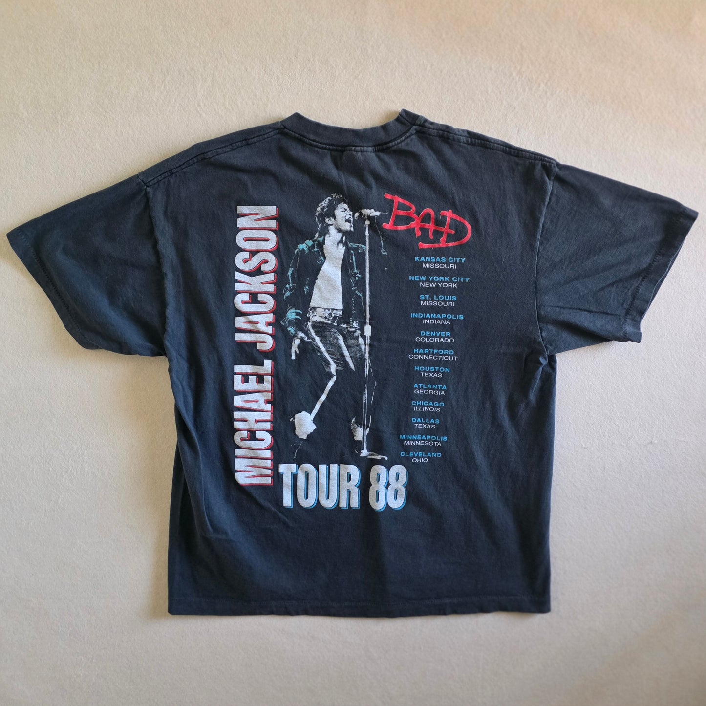 Michael Jackson Bad Double-sided Print Tee Tshirt XL