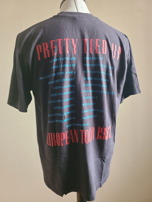Guns N Roses GNR Pretty Tied Up European Tour Tee Tshirt
