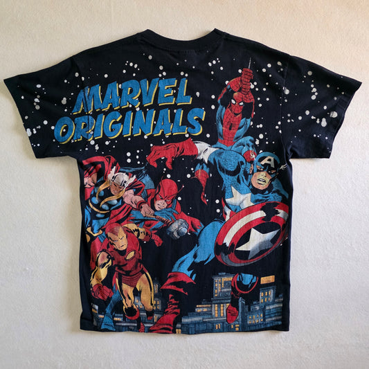 Classic Marvel Avengers Overprint All Over Print TShirt Tee Large