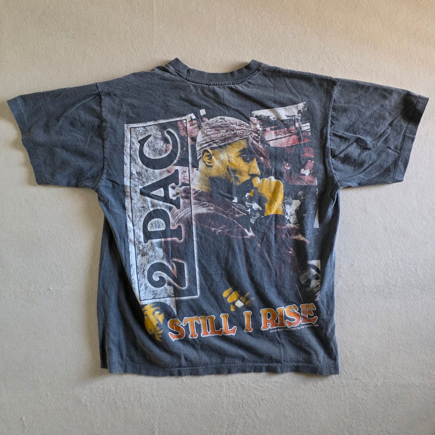 2Pac Tupac Shakur Big Print Vintage-Style Graphic Tee Tshirt XL