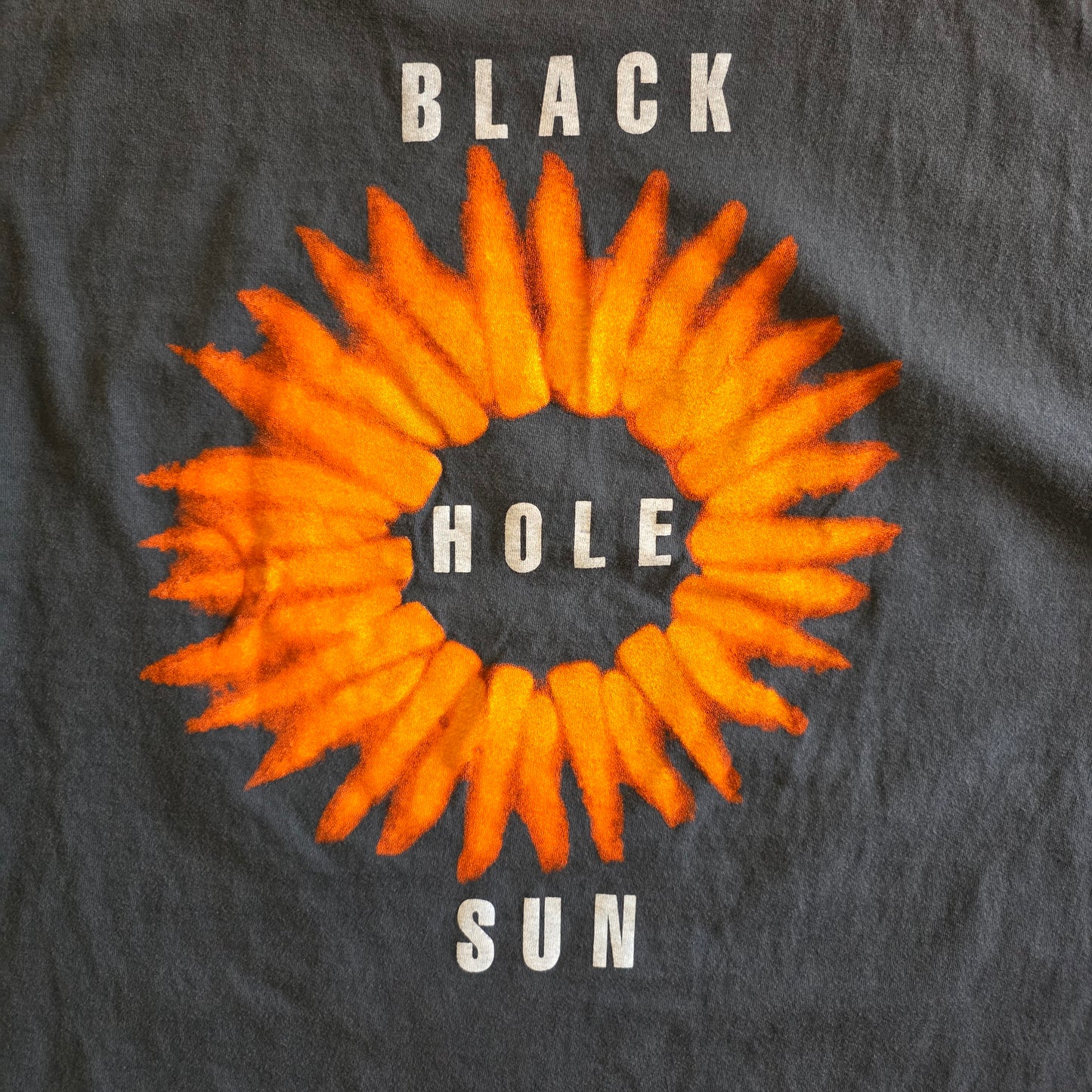 Soundgarden Black Hole Sun Double-sided Print Tshirt Faded Black XL