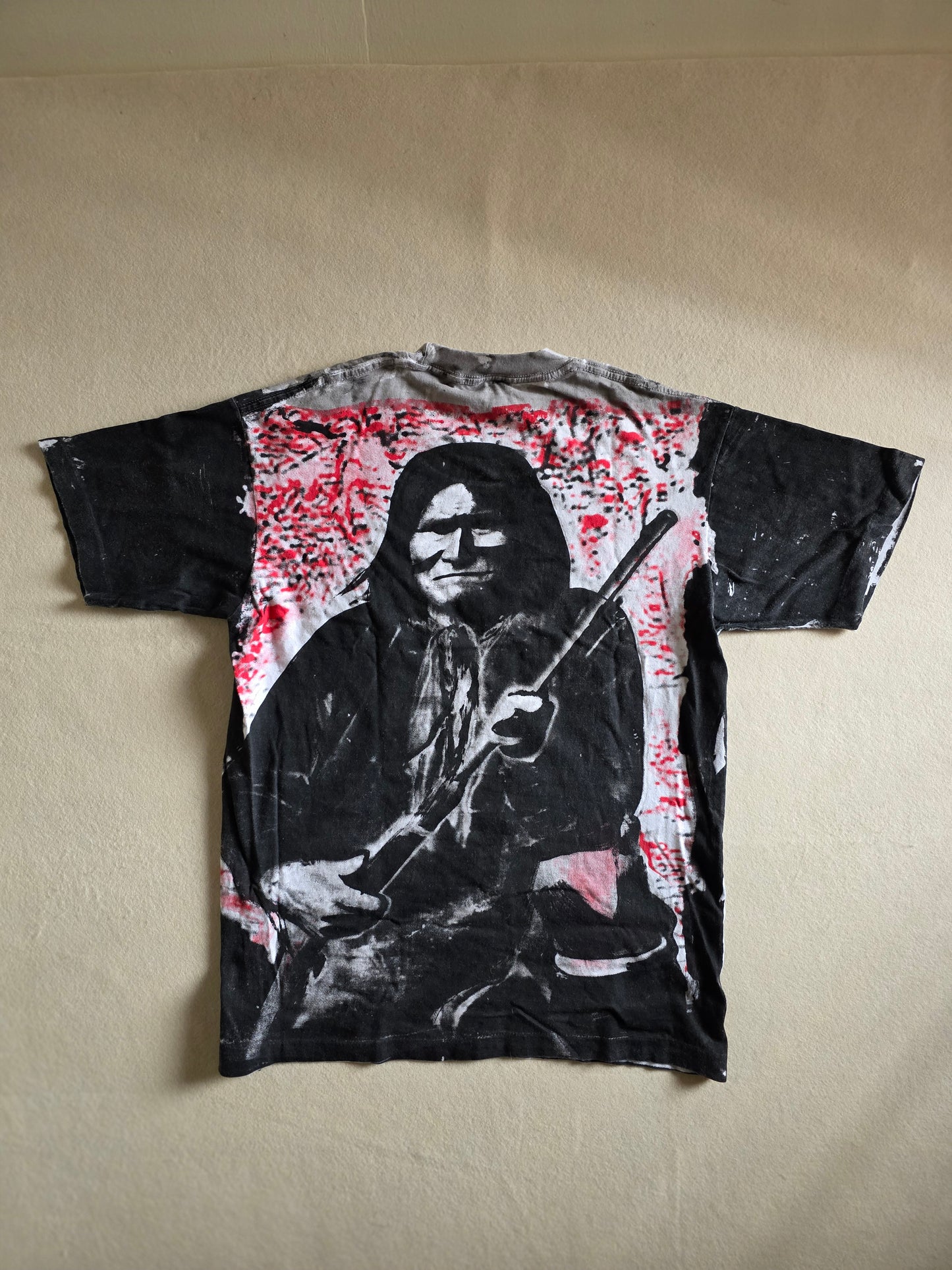 Custom Geronimo Upcycled Overprint All Over Print Tee Tshirt L Reprint