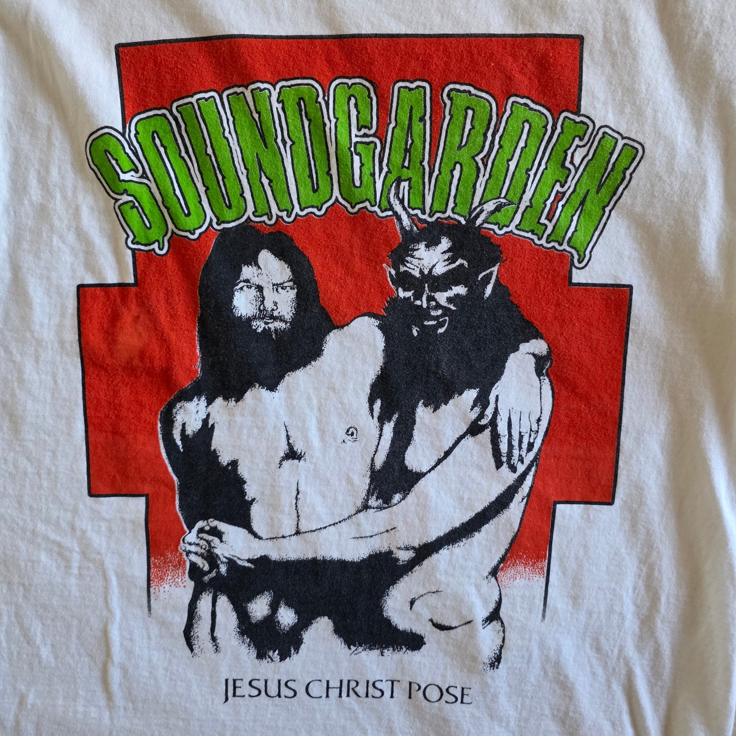 Soundgarden Jesus Christ Pose Badmotorfinger Tee Tshirt Large White
