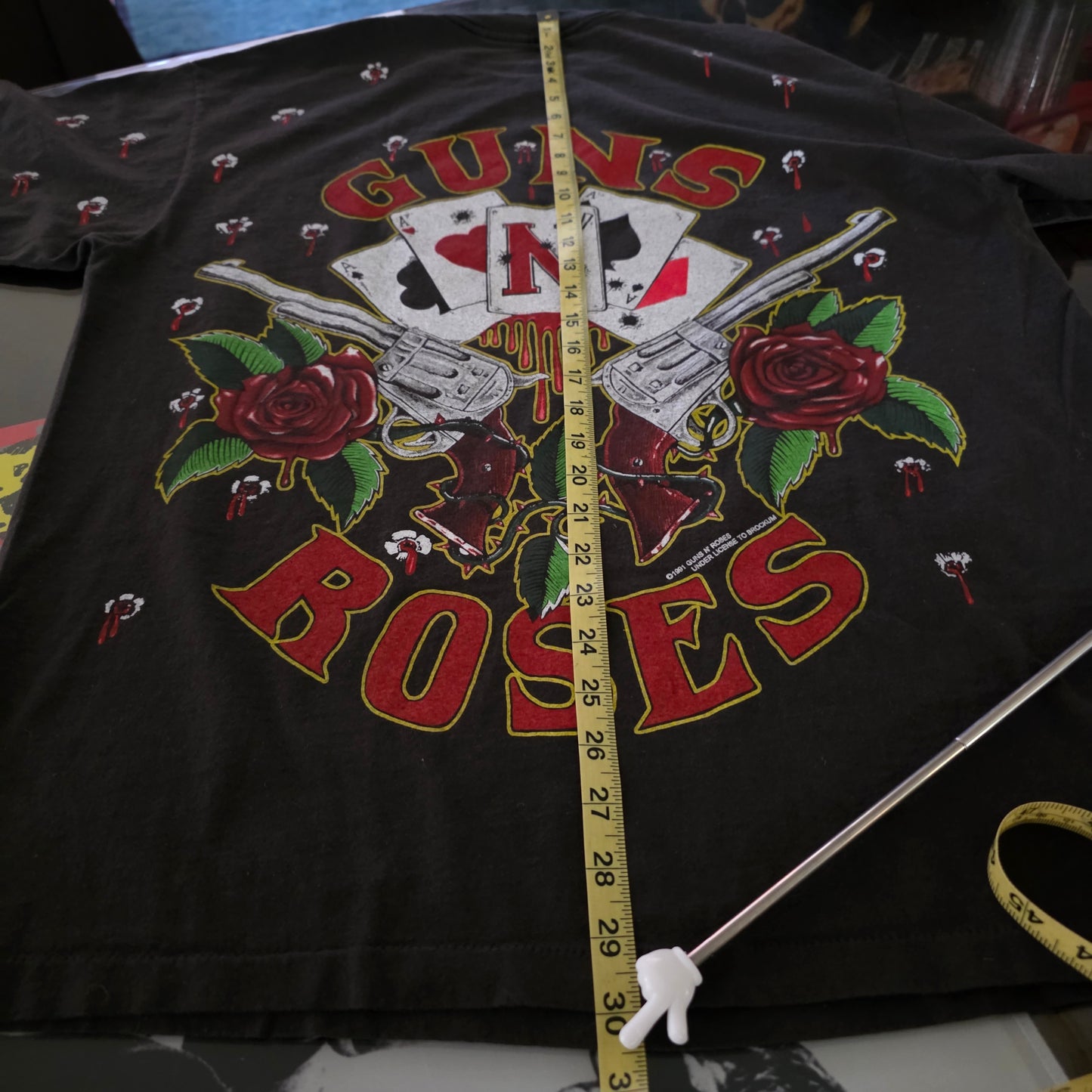 Guns N Roses GNR Overprint All Over Print Tee Tshirt XL