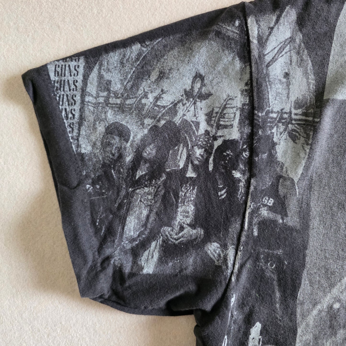 Guns N Roses GNR Overprint All Over Print Graphic Tee Tshirt XL