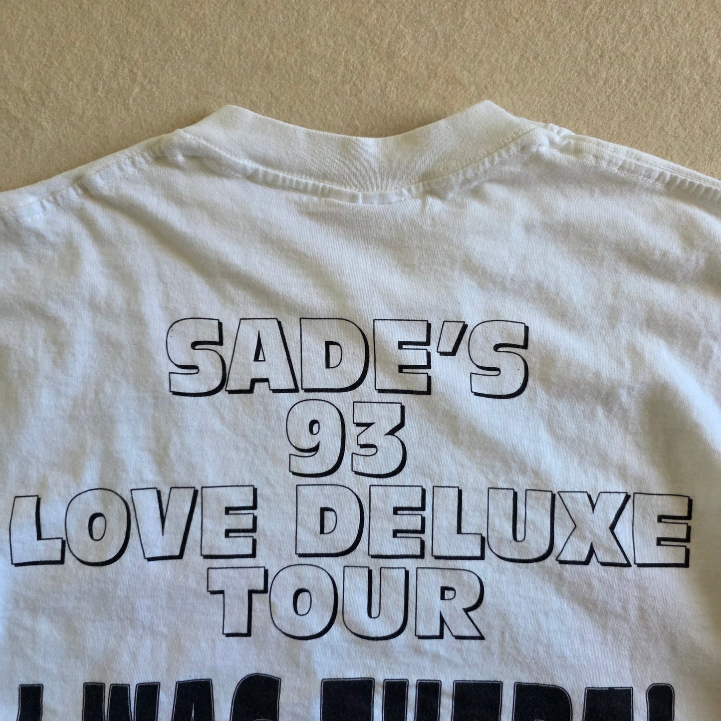 Sade Love Deluxe Tour Graphic Tee Tshirt Large Washed White
