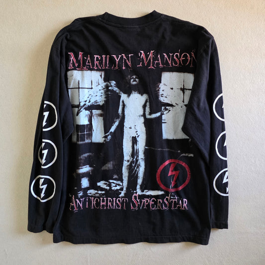 Marilyn Manson Antichrist Superstar 4 Sided Print Long Sleeve Tshirt XL Black