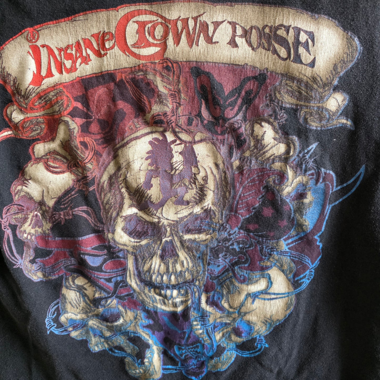 Insane Clown Posse ICP Anvil Tee Tshirt Medium Faded Black Cut Off