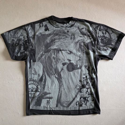 Guns N Roses GNR Overprint All Over Print Graphic Tee Tshirt XL