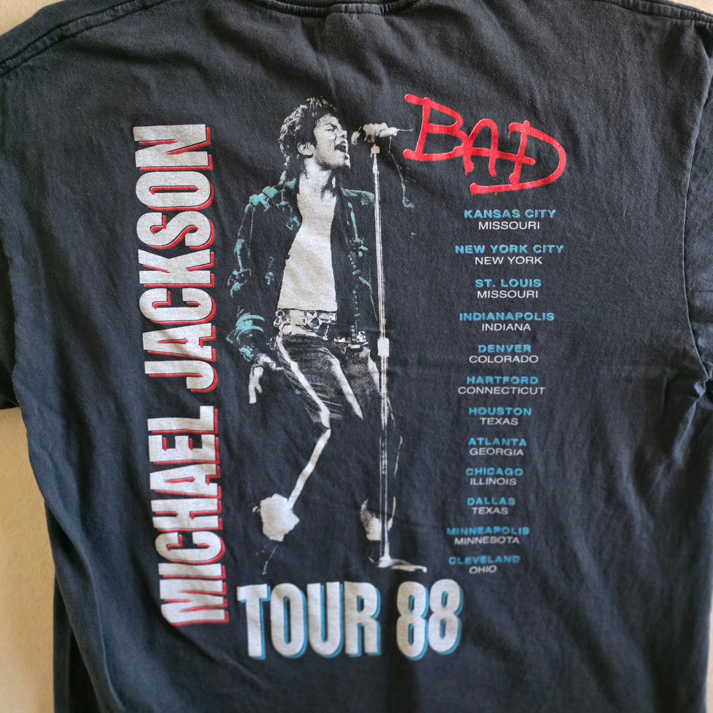 Michael Jackson Bad Double-sided Print Tee Tshirt XL