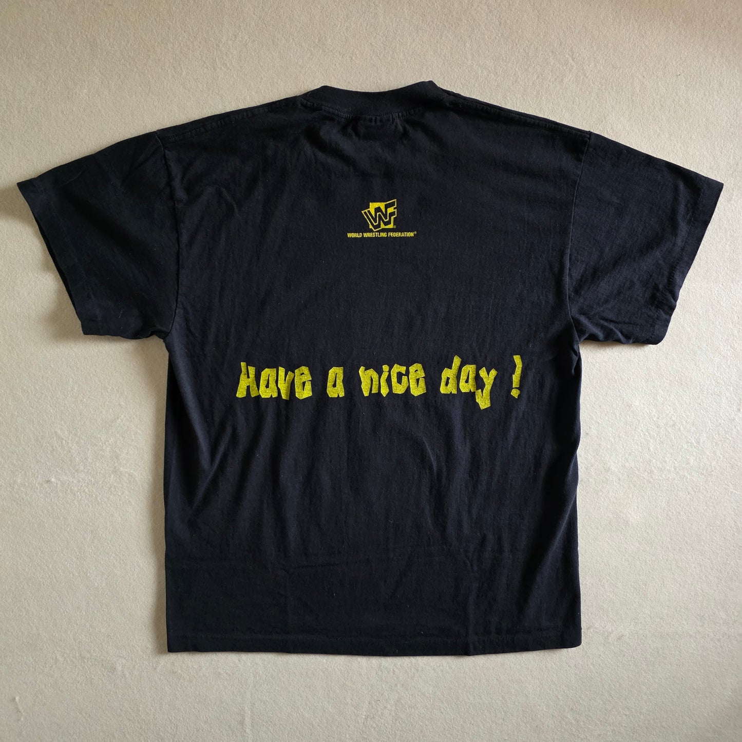 Mankind WWF Mick Foley Vintage-Style Tee Tshirt L Large Black