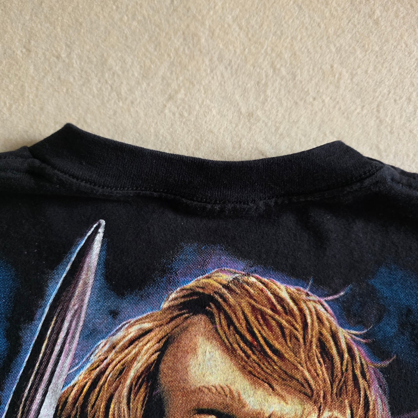 Chucky X Toy Story Mashup All Over Print Overprint OVP Tee Tshirt Large Black