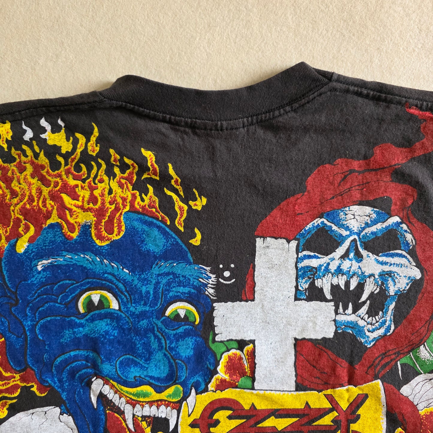 Ozzy Osbourne Overprint All Over Print Graphic Tshirt XL