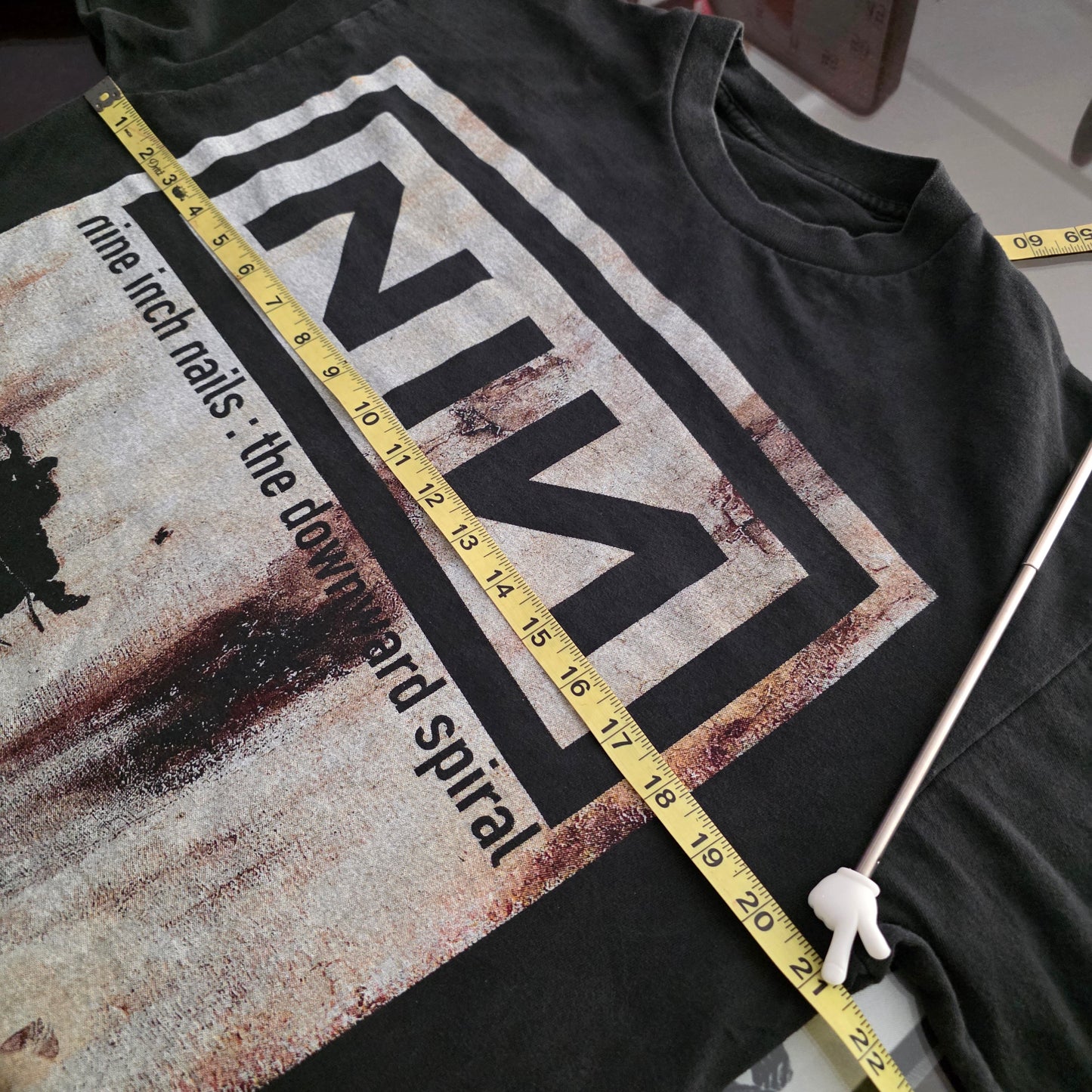 Nine Inch Nails The Downward Spiral 4-sided Print Long Sleeve Tshirt Faded Large