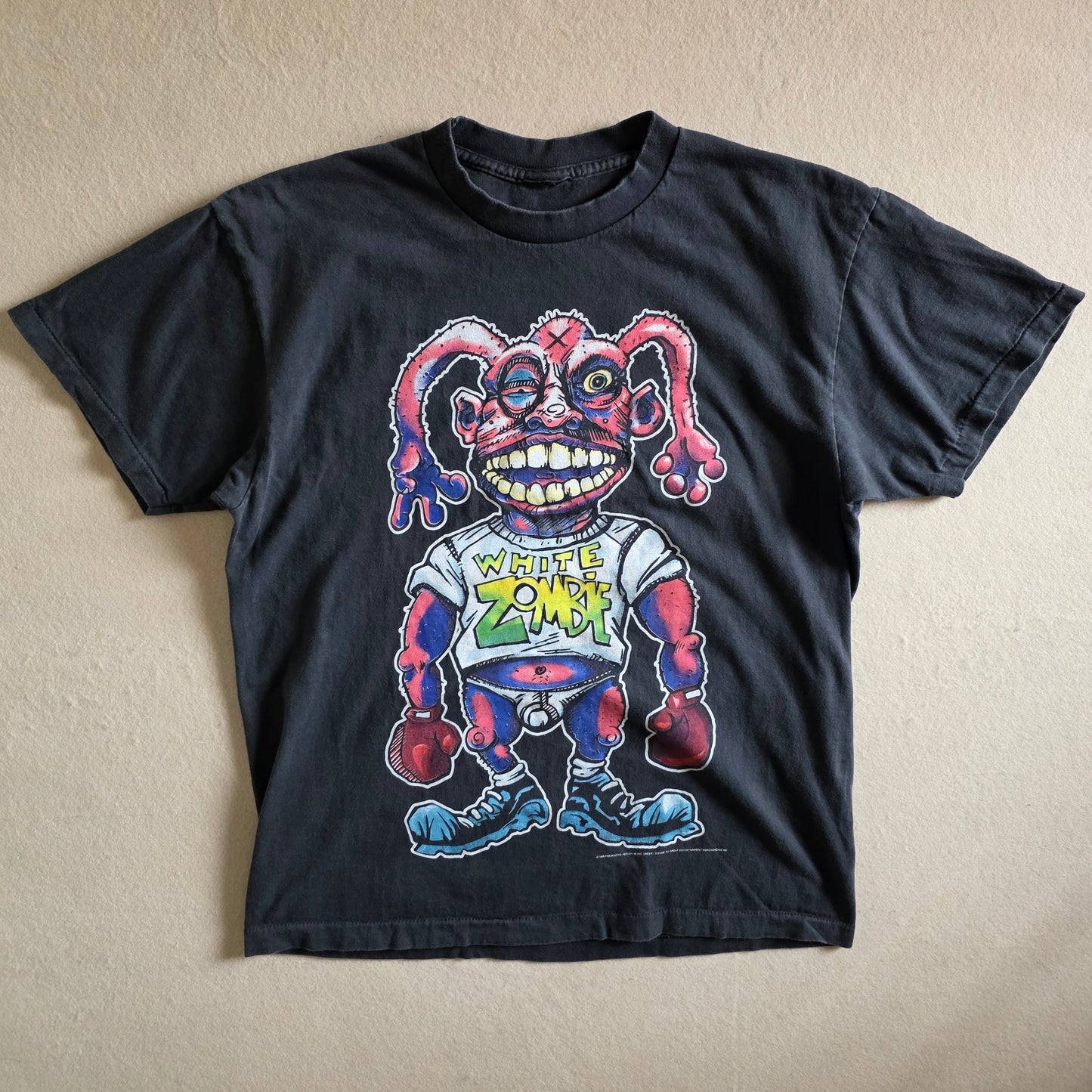 White Zombie Astrocreep 2000 More Human Than Human Faded Black Tshirt Tee Large
