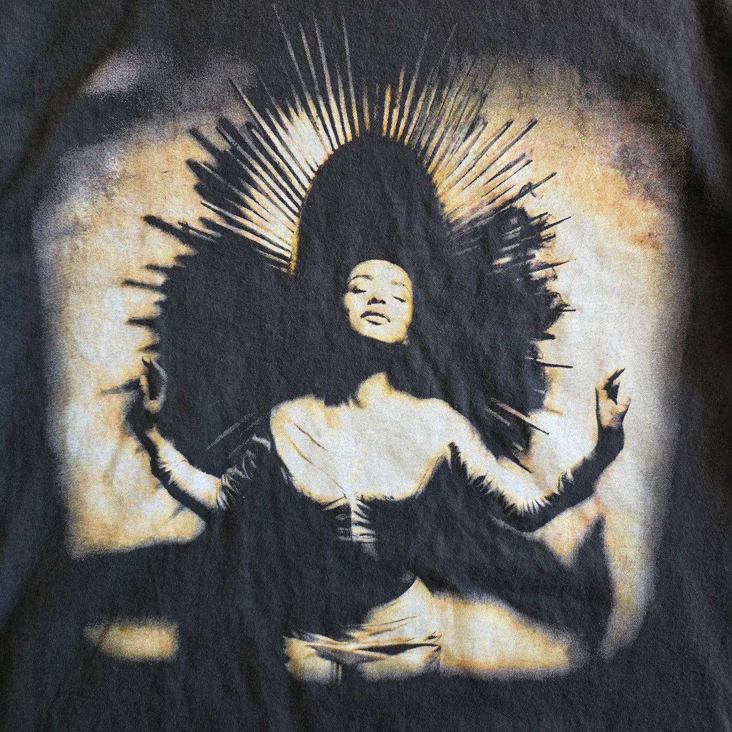 Sade Summer Deluxe Enzyme-washed Graphic Tee Tshirt Large Faded Black