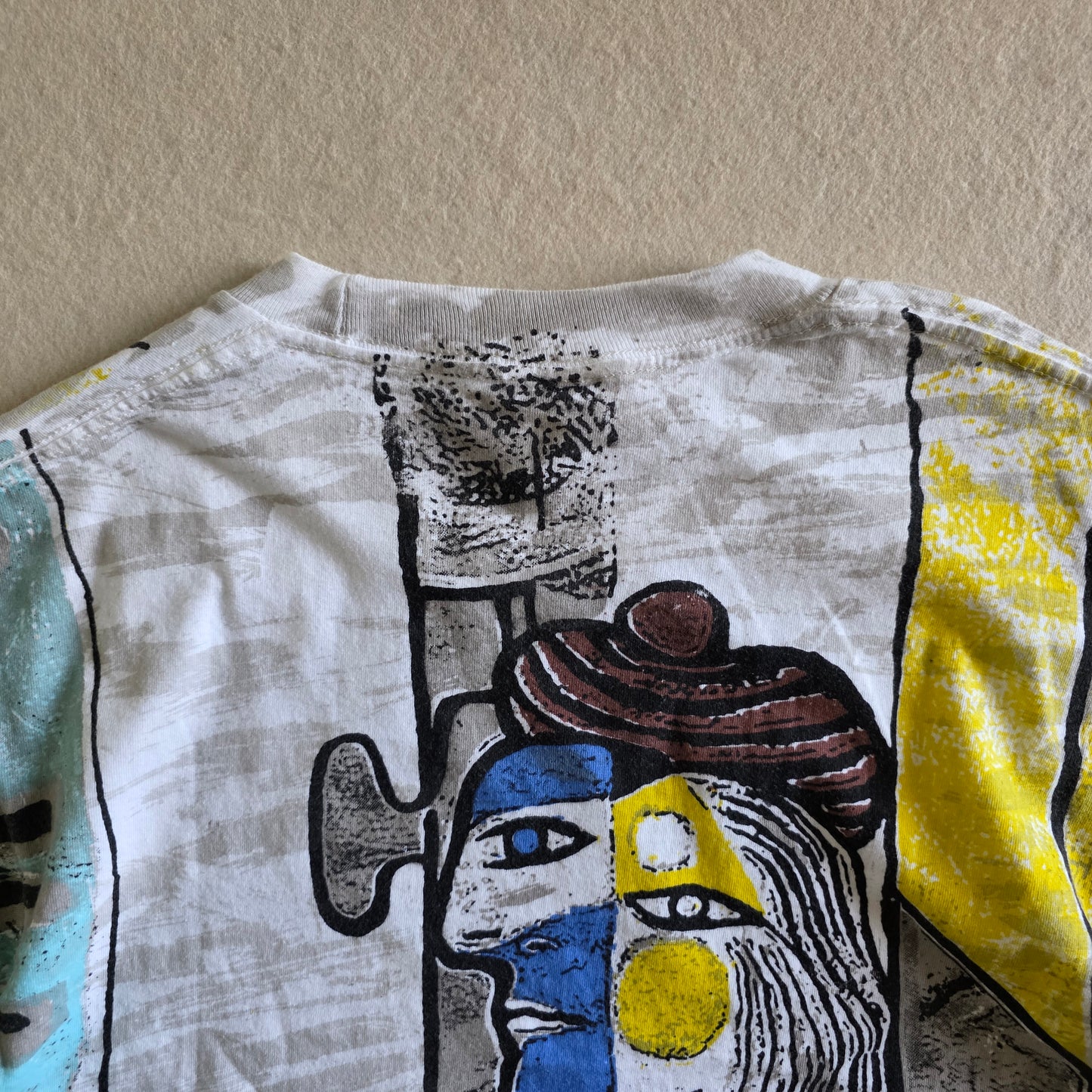 Rare Pablo Picasso All Over Print Graphic Tee L