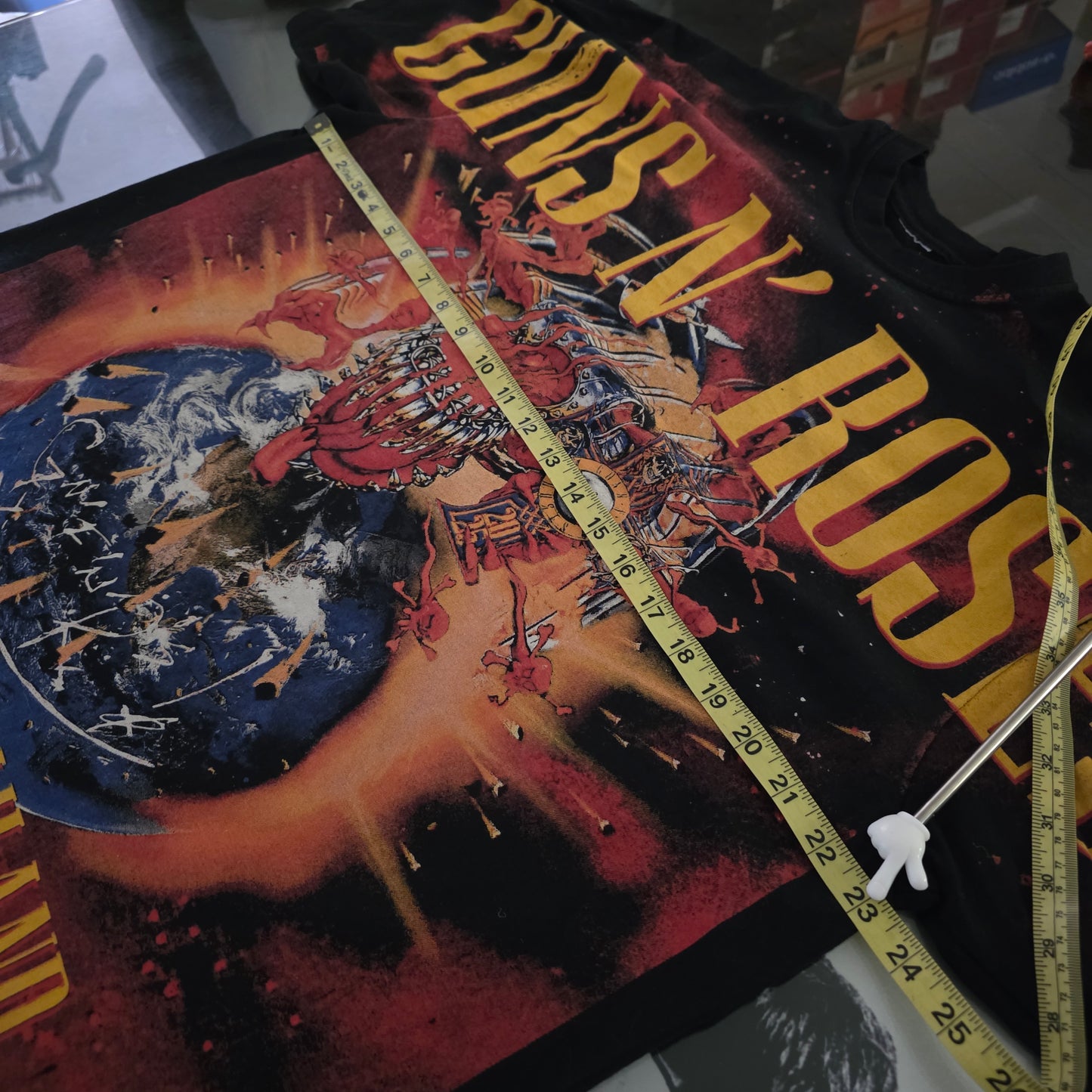 Guns N Roses GNR 2025 Bangkok Thailand Overprint All Over Print Tee Tshirt XL