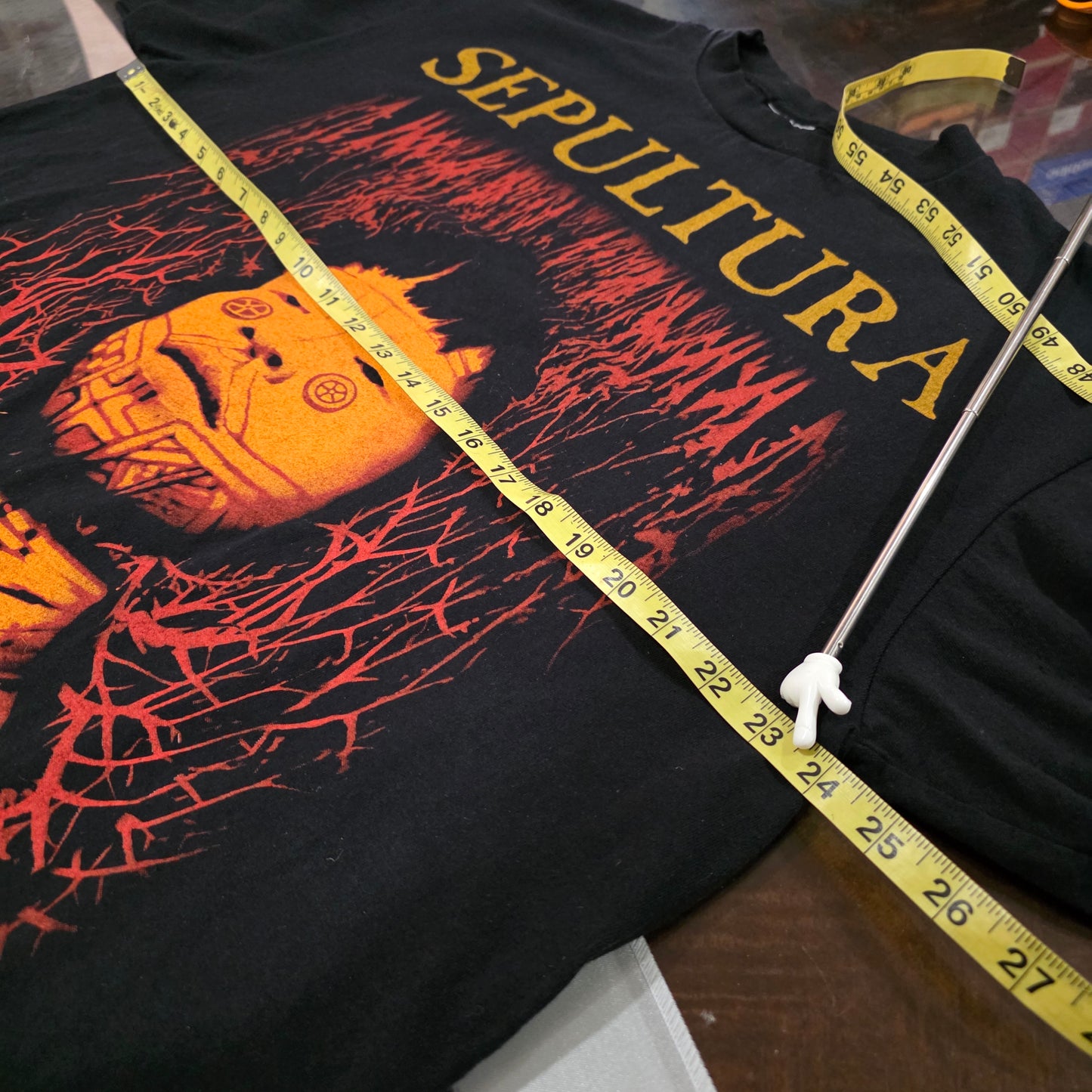 Sepultura Bloody Roots Vintage-Style Graphic Double-sided Tee XL Black