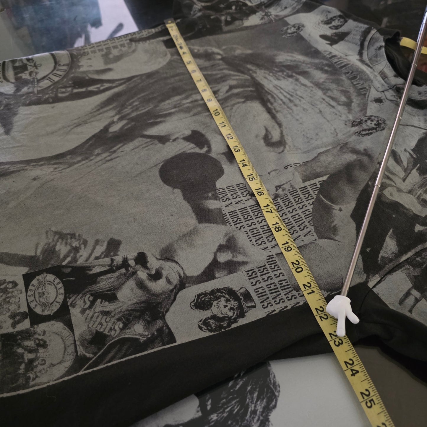 Guns N Roses GNR Overprint All Over Print Graphic Tee Tshirt XL